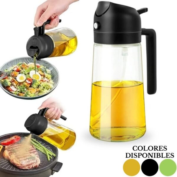 Botella Dispensador Pulverizador De Aceite 2 En 1