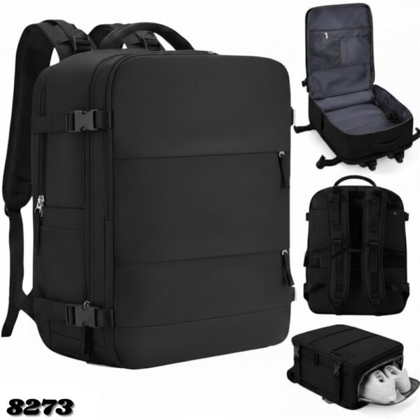 Bolso Morral Mochila De Viaje Portatil Tactico Multiuso 3 Niveles Gran Capacidad Negro