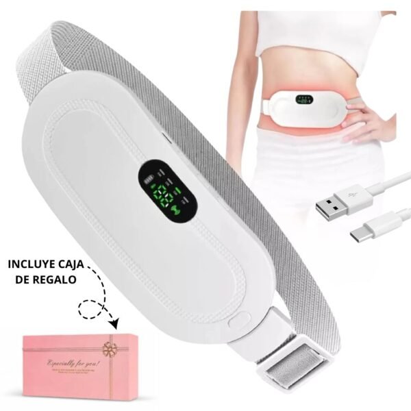Cinturon Masajeador Termico Para Colico Y Dolor Recargable