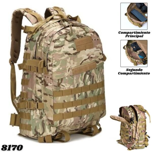 Bolso Morral Mochila Tactico Multifuncional Camuflado Para Montañismo Al Aire Libre Senderismo Camping