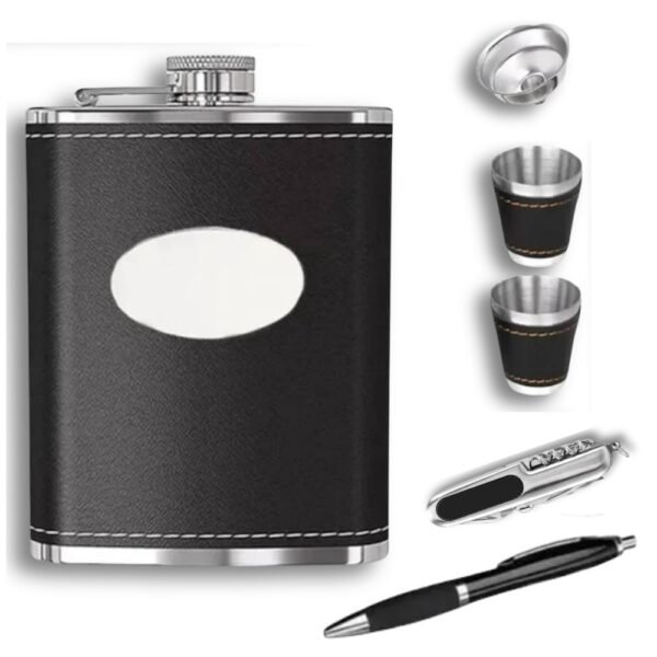 Licorera Wiskera De Lujo Cantimplora 8 oz Acero Inoxidable navaja Multifuncional Lapicero