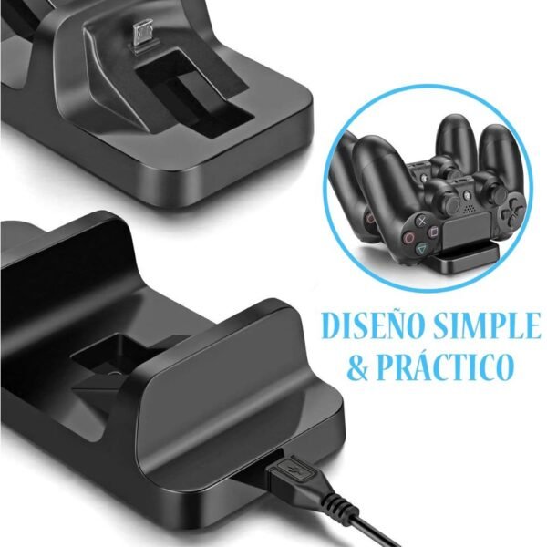 Base Cargador Soporte De Carga Para Controles De Play 4 Ps4