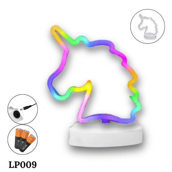 Lampara Decorativa Letrero Neón Luminoso Unicornio Multicolor LP009