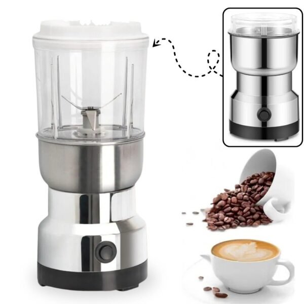 Molino De Cafe Electrico De Acero Inoxidable 4 Aspas 2 En 1 400W