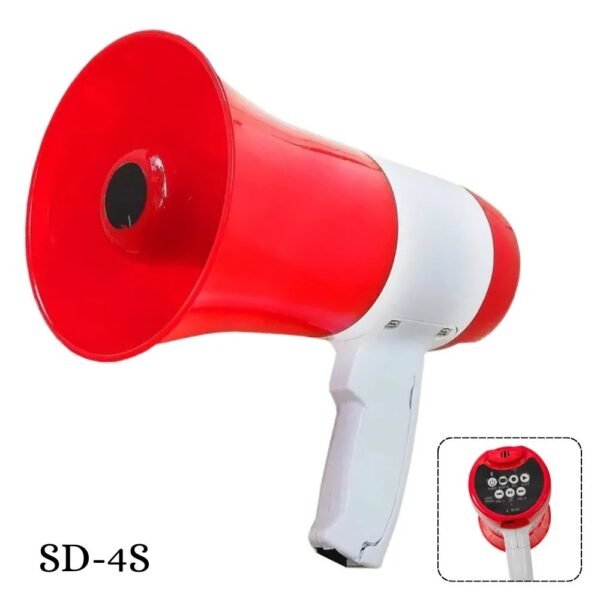 Megafono Perifoneo Recargable Microfono Bocina Grabacion Sd-4s