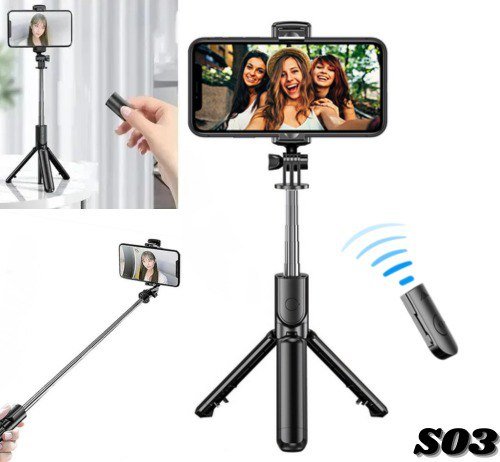 Monopod Palo De Selfie S03 Tripode 3 En 1 Extensible Control Bluetooth