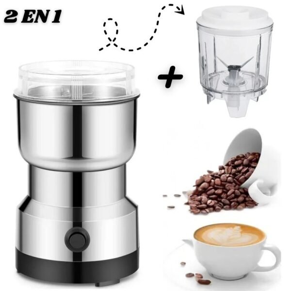 Molino De Cafe Electrico De Acero Inoxidable 2 Aspas 2 En 1 300w