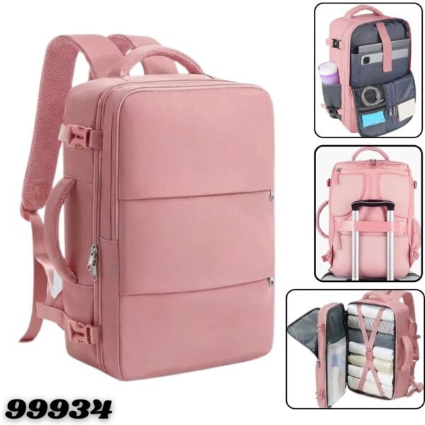 Bolso Morral Mochila De Viaje Portatil Tactico Multiuso 3 Niveles Gran Capacidad Rosado