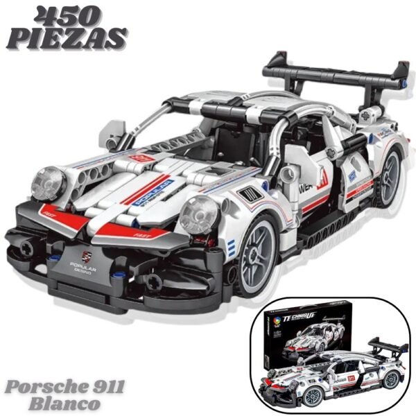 Armatodo Bloque De Construccion Carro Armable Porsche Blanco