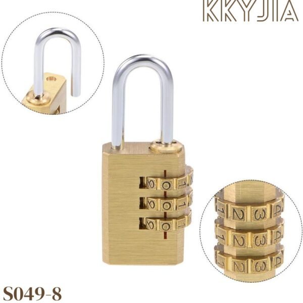 Candado De Seguridad Clave 3 Digitos Maleta Casillero Morral KKYJIA S049-8