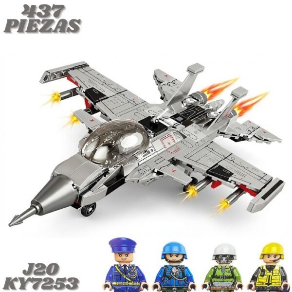 Armatodo Bloque De Construccion Avion De Guerra Armable J20 KY7253