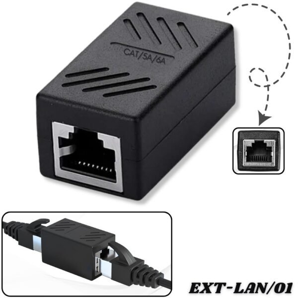 Adaptador Union Cable Lan RJ45 A Cable Lan RJ45 Hembra A Hembra