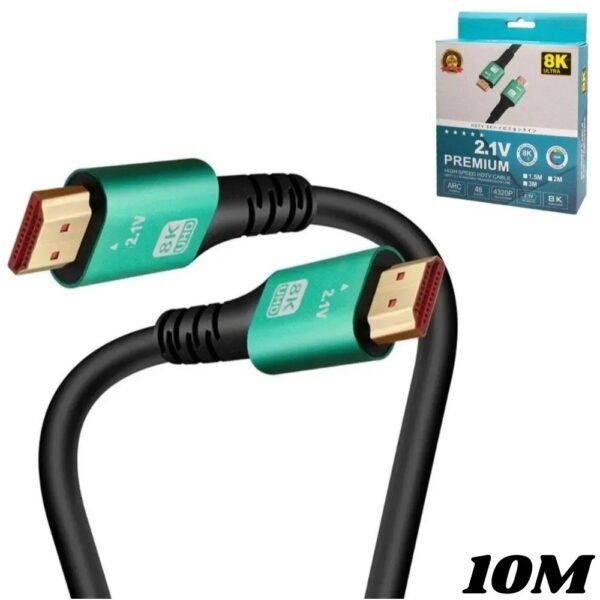 Cable Hdmi 8k 10 Metros Hdtv Cable Hdmi 2.1 Alta Velocidad