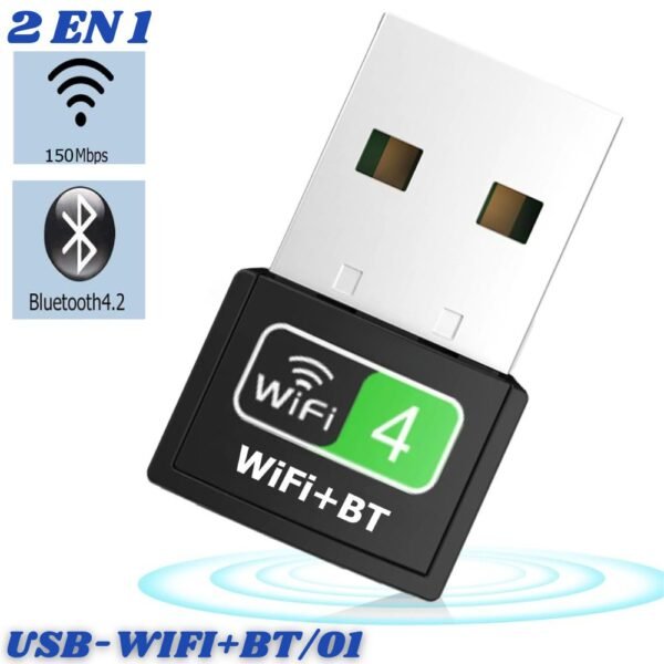 Adaptador Receptor Bluetooth Y Wifi Usb Inalambrico