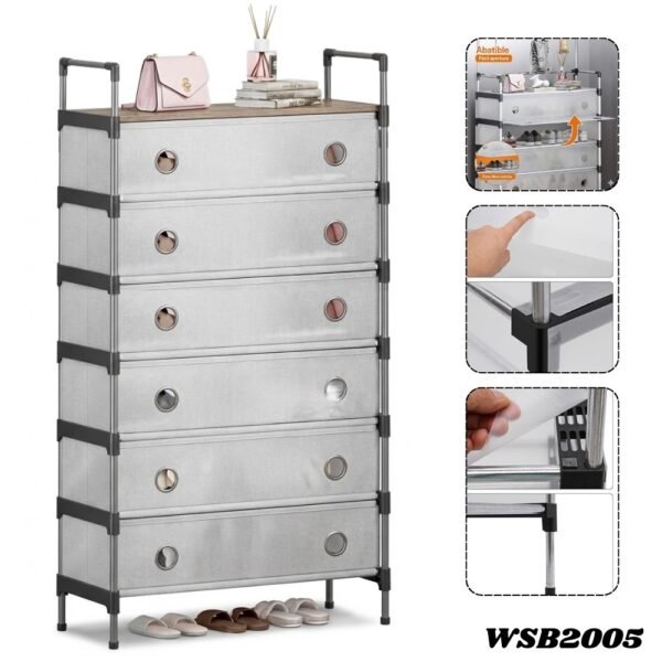 Closet Gabinete Plegable Zapatero Organizador De Zapatos 7 Niveles WSB2005