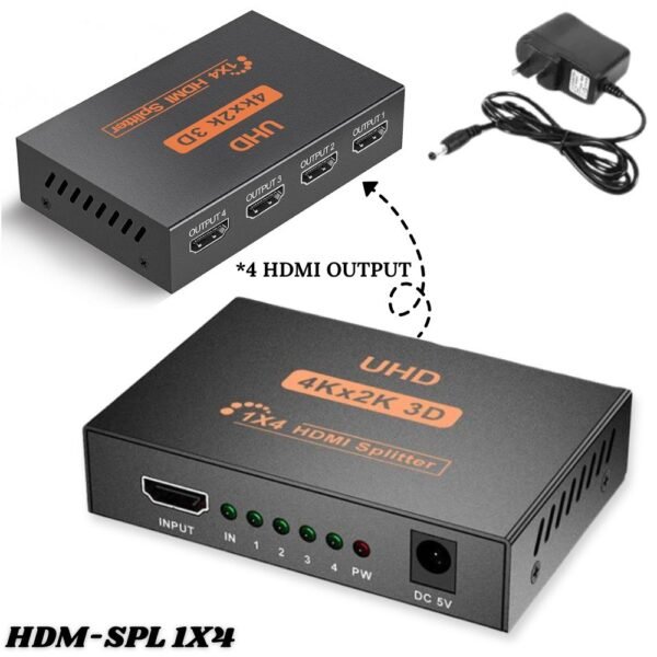 Adaptador Duplicador De Pantalla Splitter Hdmi 1X4