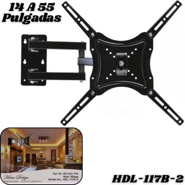 Base Soporte Televisor Ajustable 14 A 55 Pulgadas Hdl-117b-2