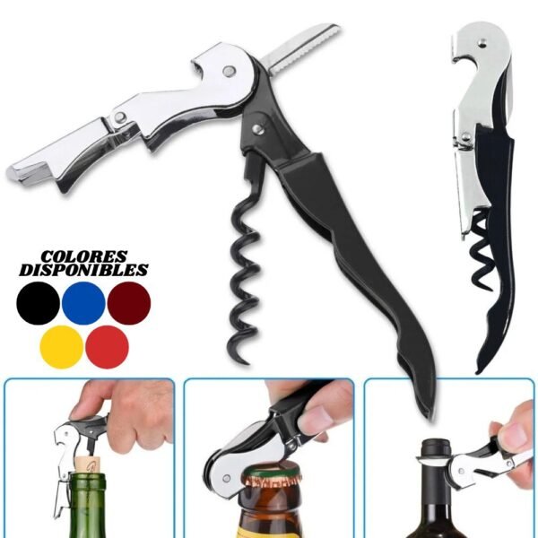 Destapador Sacacorchos Descorchador De Botellas Multifuncional