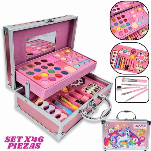 Set De Belleza Maleta Kit De Maquillaje Infantil X46 Piezas Juguete