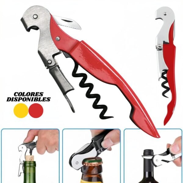 Destapador Sacacorchos Descorchador De Botellas Multifuncional