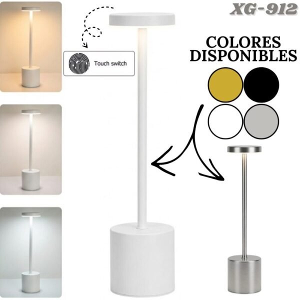 Lampara Led De Mesa Tactil Recargable Minimalista XG-912
