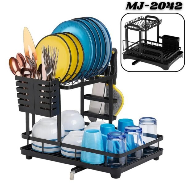 Escurridor De Platos 2 Niveles Ahorrador Organizador De Espacio Para Loza