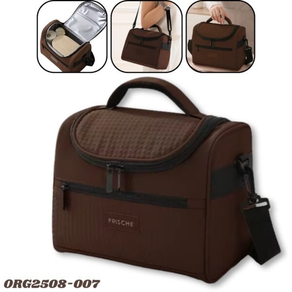 Lonchera Termica Bolsa Fiambrera De Gran Capacidad 8 Litros Cafe