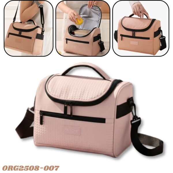 Lonchera Termica Bolsa Fiambrera De Gran Capacidad 8 Litros Rosada