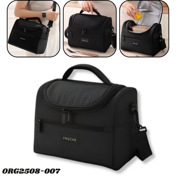 Lonchera Termica Bolsa Fiambrera De Gran Capacidad 8 Litros Negra