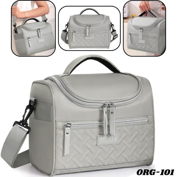 Lonchera Termica Bolsa Fiambrera De Gran Capacidad 8 Litros Gris Org-101