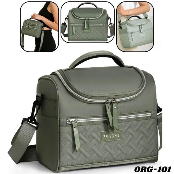 Lonchera Termica Bolsa Fiambrera De Gran Capacidad 8 Litros Verde Org-101