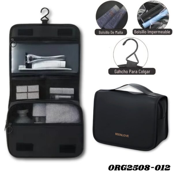 Cosmetiquera Organizador De Viaje Bolsa De Almacenamiento Portatil Organizador Cosmeticos Negro