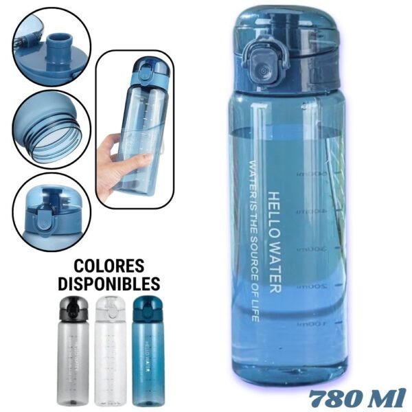 Termo Botella De Agua Portatil Transparente 780ml