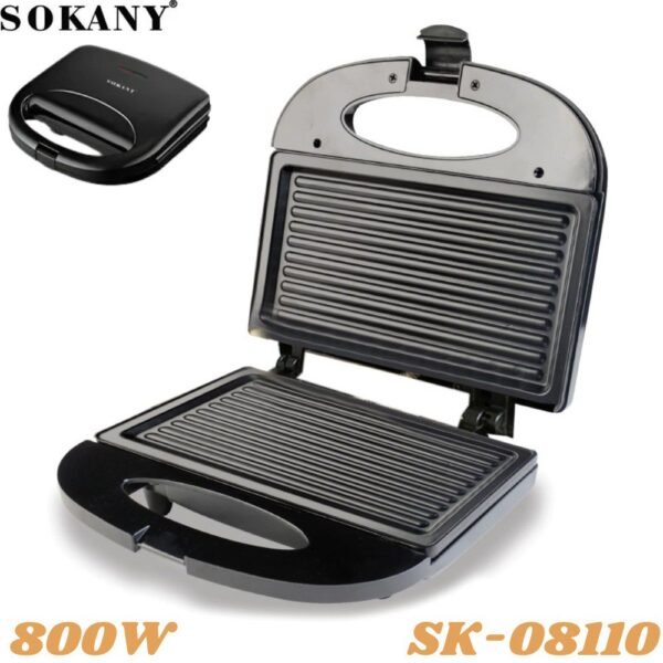Sandwichera Panini Placa de parrilla Electrica 800W Sanduchera SK-08110