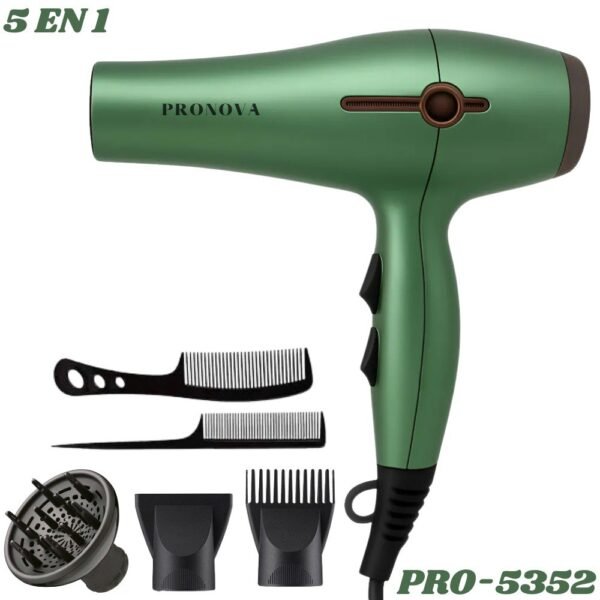 Combo Secador 5 En 1 Aguacate Pronova Pro-5352 Generico