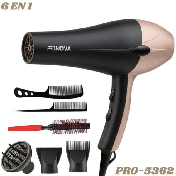 Combo Secador 6 En 1 Keratina Pronova Pro-5362 Generico