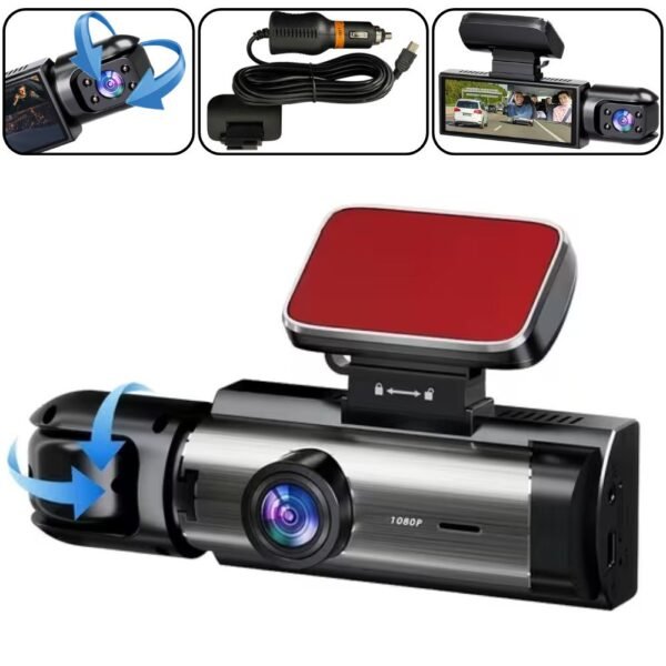 Camara De Seguridad Frontal Para Carro 2 en 1 Ajustable