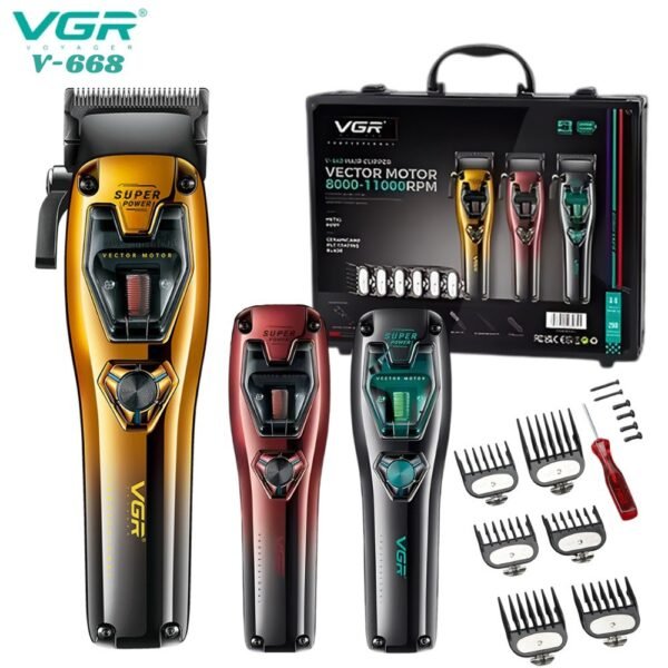 Maquina De Motilar Cortadora De Cabello Inalambrica Profesional Vgr V-668