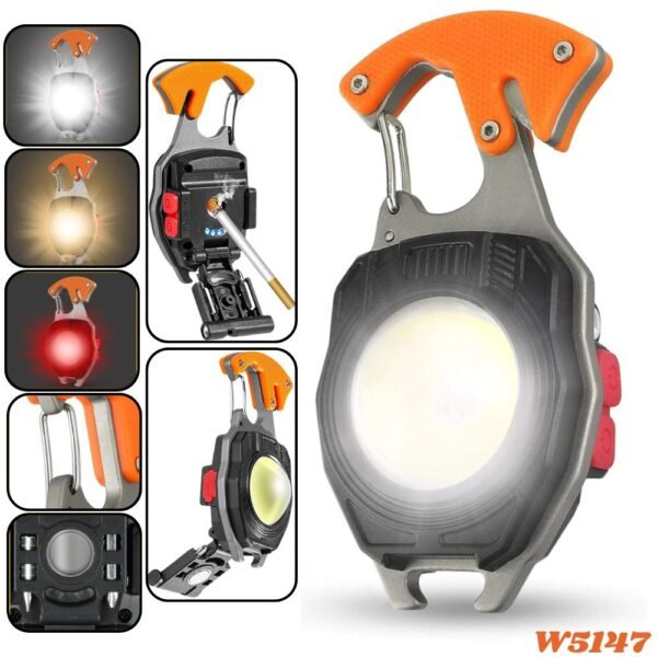 Linterna Tactica Multifuncional Recargable Lampara Llavero Camping W5147