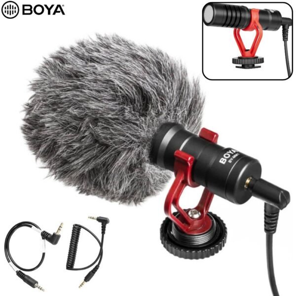 Microfono De Grabacion Alambrico Mini Cañon Boya By-mm1 Entrada 3.5 Mm