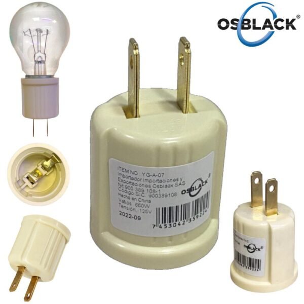 Clavija Adaptador Enchufe Probador De Bombillos 125V 660W