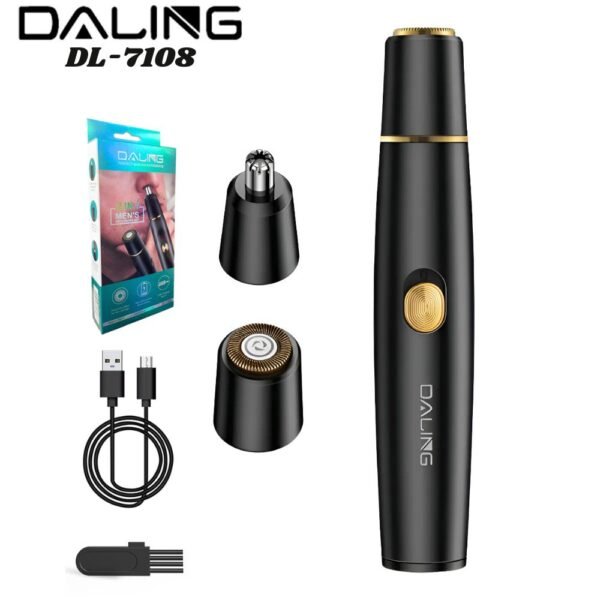 Combo Depilador Nasal Daling Original 2 En 1 Nariz Rasurador DL-7108