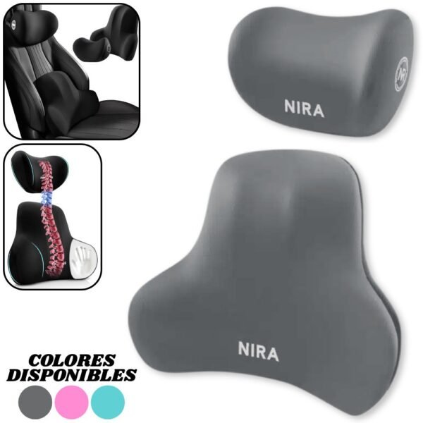 Set De Cojines Para Carro Almohada Cervical y Soporte Lumbar