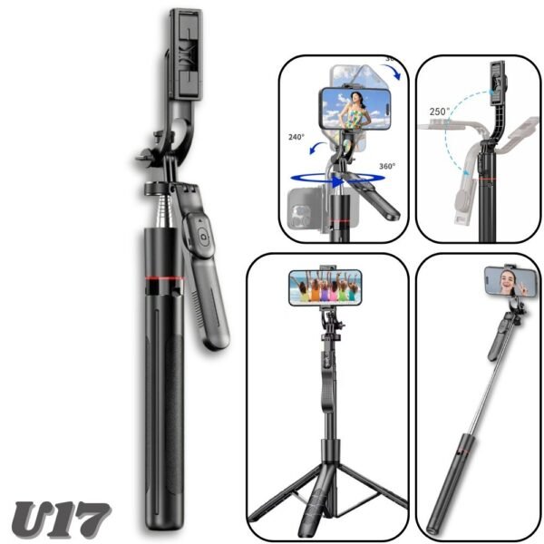 Tripode Monopod Palo De Selfie 3 En 1 Extensible 170Cm Control Bluetooth U17
