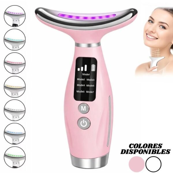Masajeador Facial Reafirmante Con Luz Led Digital Recargable