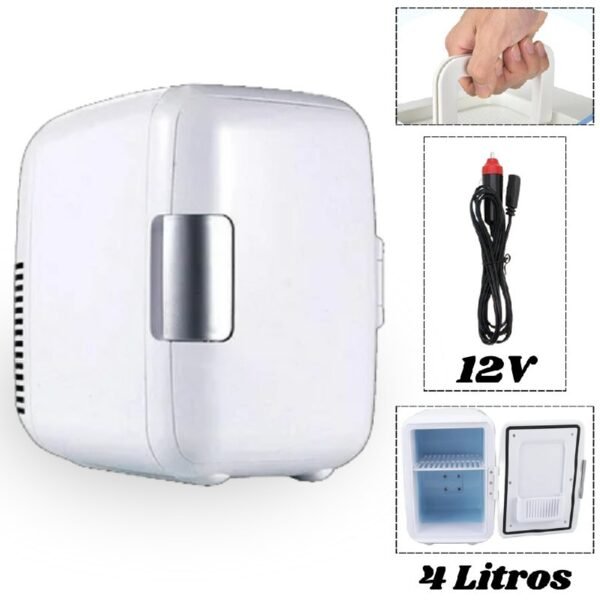 Mini Nevera Refrigerador De Maquillaje Portatil 4 Litros Blanca