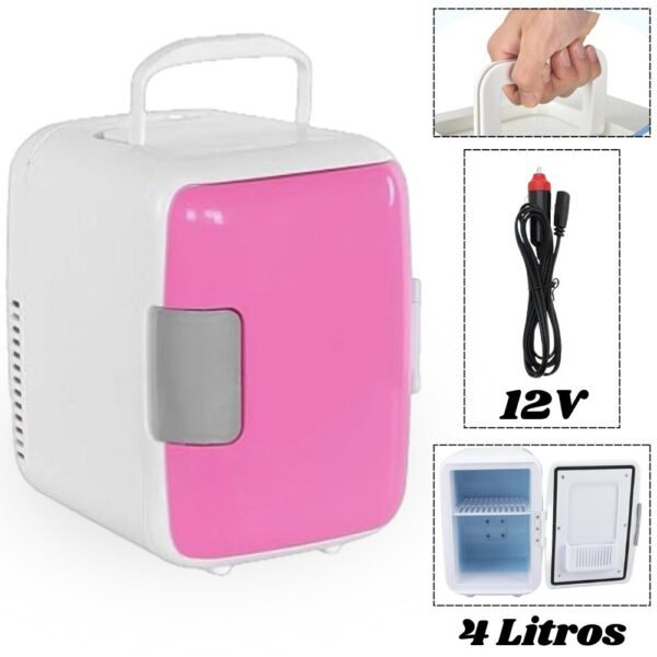 Mini Nevera Refrigerador De Maquillaje Portatil 4 Litros Azul