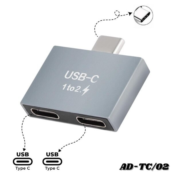 Adaptador Convertidor Duplicador Tipo C AD-TC/02