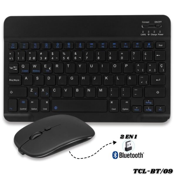 Combo Teclado Y Mouse Inalambrico Bluetooth Tcl-Bt/09 Recargable