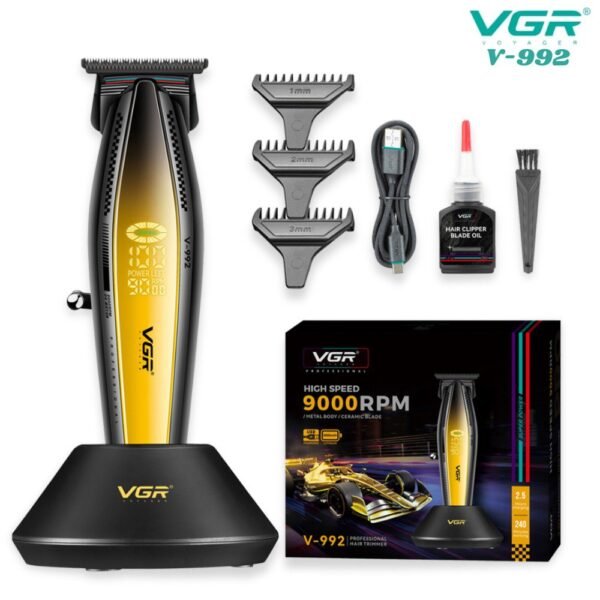 Maquina Patillera Afeitadora Corte De Pelo Inalambrica Vgr V-992 Dorada